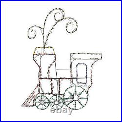 ProductWorks 60 Pro-Line LED Animation Holiday Train Set Christmas Yard Decor