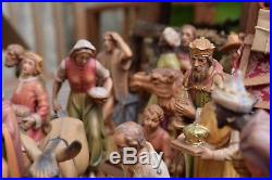 Prof Karl Kuolt ANRI 32 col Krippenfiguren 15cm/Crib Nativity figures 6 + Stall