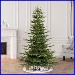 Puleo International 6.5 Foot Pre-Lit Aspen Fir Artificial Christmas Green