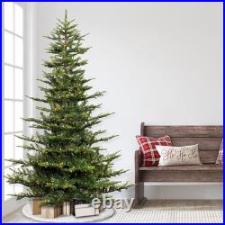 Puleo International 6.5 Foot Pre-Lit Aspen Fir Artificial Christmas Green