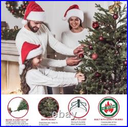 Puleo International 6.5 Foot Pre-Lit Aspen Fir Artificial Christmas Green