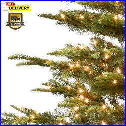 Puleo International 7.5 Foot Pre-Lit Aspen Fir Artificial Christmas Tree with 70
