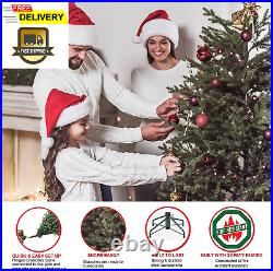 Puleo International 7.5 Foot Pre-Lit Aspen Fir Artificial Christmas Tree with 70