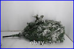 Puleo International G1002A PreLit 7.5in Flocked Virginia Pine Artificial Tree