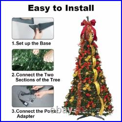 Pull up Christmas Tree Pre Lit with 200 LED Lights 6FT Pop up Christmas Tree USA Pull up Christmas Tree Pre Lit with 200 LED Lights 6FT Pop up Christmas Tree USA