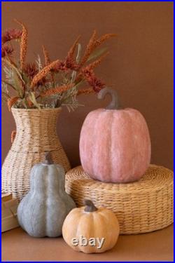Pumpkin Gourd Figurine Set 3 Sculptures Fall Harvest Home Decor Pumpkin Gourd Figurine Set 3 Sculptures Fall Harvest Home Decor