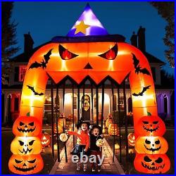 Pumpkin Hallo. 12FT Tall Halloween Inflatables Archway Giant Halloween Arch