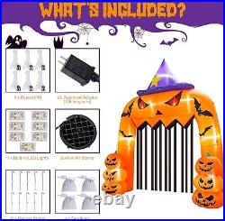 Pumpkin Hallo. 12FT Tall Halloween Inflatables Archway Giant Halloween Arch