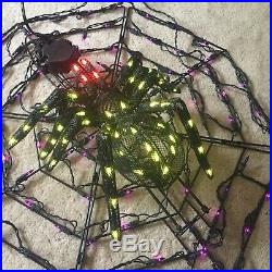Pumpkin Hollow 31 Animated Multi Motion Lighted Spider On Web Halloween Decor