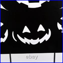 Pumpkins & Cat 49.5 Metal Silhouette Yard Décor