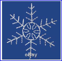 Pure White Forked Snowflake LED 36 240 Light Outdoor Christmas Decoration