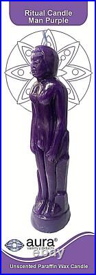 Purple Man Image 7.25 Candle Vela Con Imagen De Hombre Pagan Spell Hoodoo