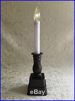 QVC Bethlehem Lights LED Window Candle-Brushed Bronze-Timer/Sensor-set of 7