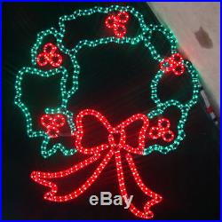 Queens of Christmas Large 44 LED Christmas Wreath Lighted Display