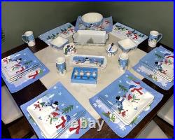 (RARE) 27+ St. Nicholas Square Snowman Dinnerware Collection!