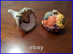 RARE BICO 9-Piece Fall Harvest Pumpkin Ceramic Decor Collection Cornucopia