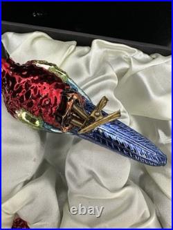 RARE Frontgate Holiday Collection SET 6 MACAW PARROT Glass Christmas Ornaments RARE Frontgate Holiday Collection SET 6 MACAW PARROT Glass Christmas Ornaments