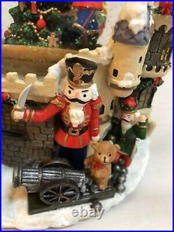 RARE LARGE Kirkland Christmas Nutcracker Musical Lighted Rotating Snow Globe
