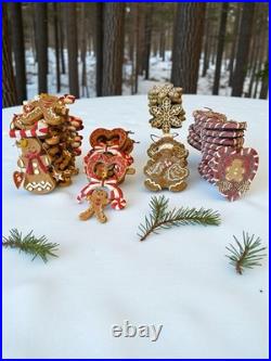 RARE Lot Of (52) Old Fashion Gingerbread Theme Christmas Tree Hanging Ornaments