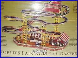 RARE Mr Christmas World's Fair Tornado Roller Coaster Music Box VIDEO