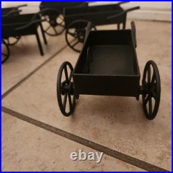 RARE NEW S/8 Pottery Barn Wheelbarrow Placecard Holders Rustic Metal