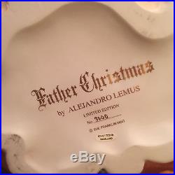 RARE PINK & GOLD FRANKLIN MINT Victorian FATHER CHRISTMAS Lemus Porcelain SANTA