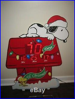 RARE Peanuts LIGHTED 36 Indoor/Outdoor SNOOPY COUNTDOWN TO CHRISTMAS VIDEO