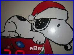 RARE Peanuts LIGHTED 36 Indoor/Outdoor SNOOPY COUNTDOWN TO CHRISTMAS VIDEO