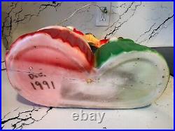 RARE Victorian Christmas Carolers plastic blow mold 18 inch Withlight cord NICE