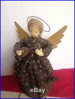 RARE -Vintage Pauline Leidel Wax Angel Christmas Tree Topper Germany 7