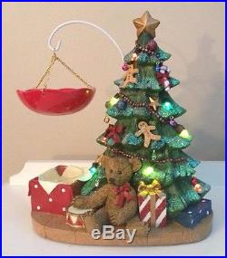 RARE Yankee Candle Christmas TREE With LIGHTS HANGING TART BURNER LIGHTS UP