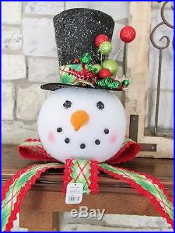 RAZ CHRISTMAS TREE TOPPERSNOWMAN HEADHOLIDAYDECORATIONS