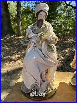 RAZ Import 4 Piece Nativity 14.75 Holy Family and Wisemen Christmas NEW