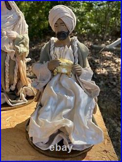 RAZ Import 4 Piece Nativity 14.75 Holy Family and Wisemen Christmas NEW