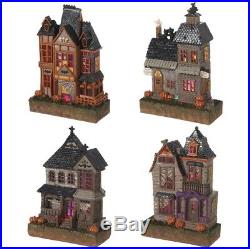 RAZ Imports9.5 Lighted Halloween Haunted House Set 4Battery Operated Decor