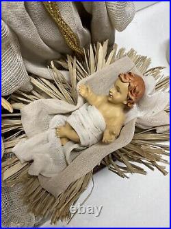 RAZ Imports 15.25 Holy Family Winter White Cream Bronze Nativity Christmas NEW