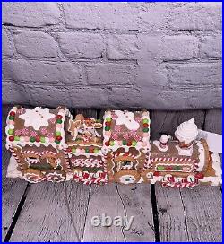 RAZ Imports 19 Gingerbread Claydough Peppermint Candy Cane Christmas Train