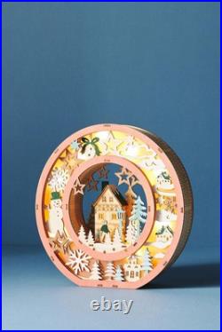 RESERVED JOY Monogram Wonderland Light-Up Scene Christmas Letter SET 3 NEW