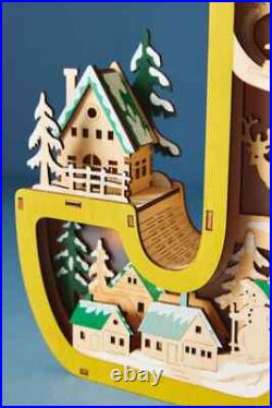 RESERVED JOY Monogram Wonderland Light-Up Scene Christmas Letter SET 3 NEW