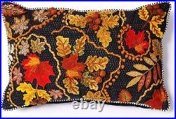 RETIRED MACKENZIE CHILDS FALLING LEAVES LUMBAR PILLOW 20x12 DECOR BRAND NEW