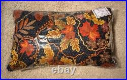 RETIRED MACKENZIE CHILDS FALLING LEAVES LUMBAR PILLOW 20x12 DECOR BRAND NEW