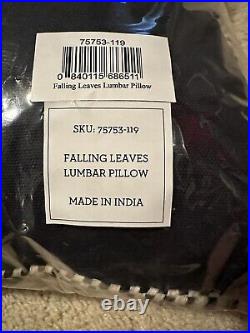 RETIRED MACKENZIE CHILDS FALLING LEAVES LUMBAR PILLOW 20x12 DECOR BRAND NEW