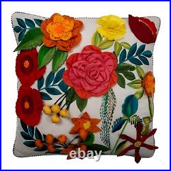 RETIRED MACKENZIE CHILDS KIRA’S GARDEN 20×20 THROW PILLOW – BRAND NEW