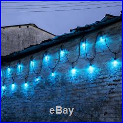 RGB Color Changing Cafe String Lights Commercial Grade Outdoor Light 24 Bulbs