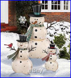Rustic Snowmen Lawn Decor 3 Sizes Regal Art & Gift