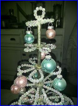 Rachel Ashwell Shabby Chic Couture Pink/blue Beaded Christmas Xmas Tree-rare