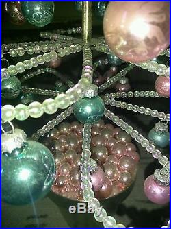 Rachel Ashwell Shabby Chic Couture Pink/blue Beaded Christmas Xmas Tree-rare