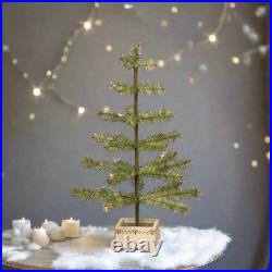 Ragon House Germany Style 24 Green Goose Feather Tree with Red Berries in Stencil