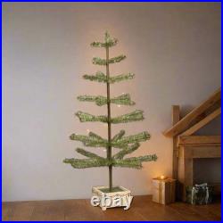 Ragon House Germany Style 36 Green Goose Feather Tree with Berries in Stenciled W