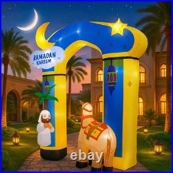 Ramadan Inflatable LED Lights 10FT Moon Arch Camel Muslim Islamic Decoration